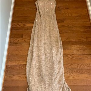 Blush Evening Gown with Silver Embellishments